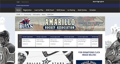 Desktop Screenshot of amarillohockey.com